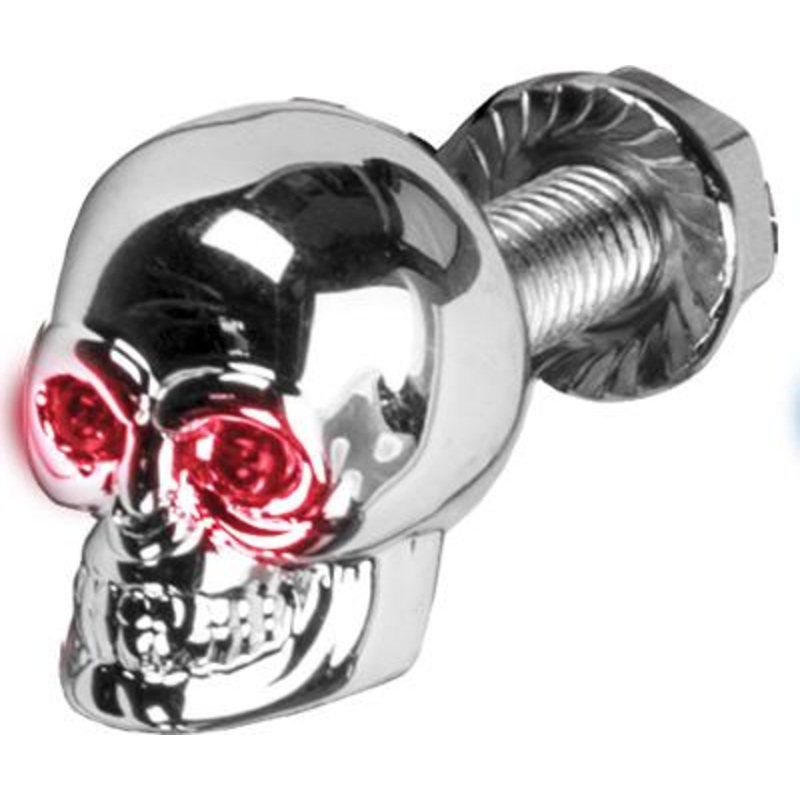 HardDrive Lighted Skull License Plate Screws – Red H040078