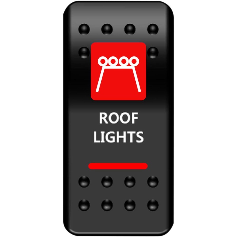 Moose Utility On/Off Rocker Switch – Roof Lights – Red 2106-0450