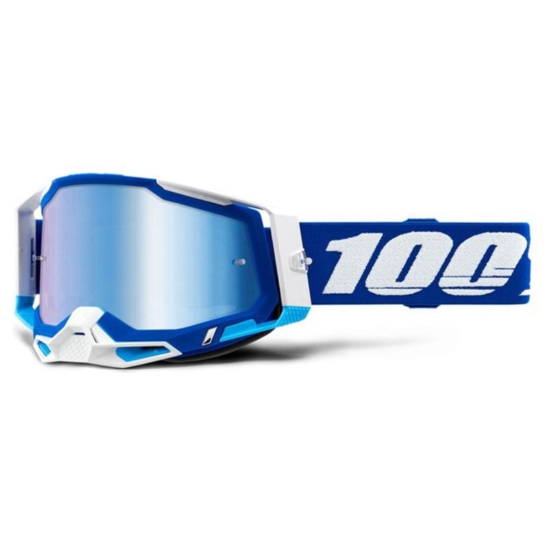 100% RACECRAFT 2 BLUE GOGGLE – BLUE MIRROR LENS