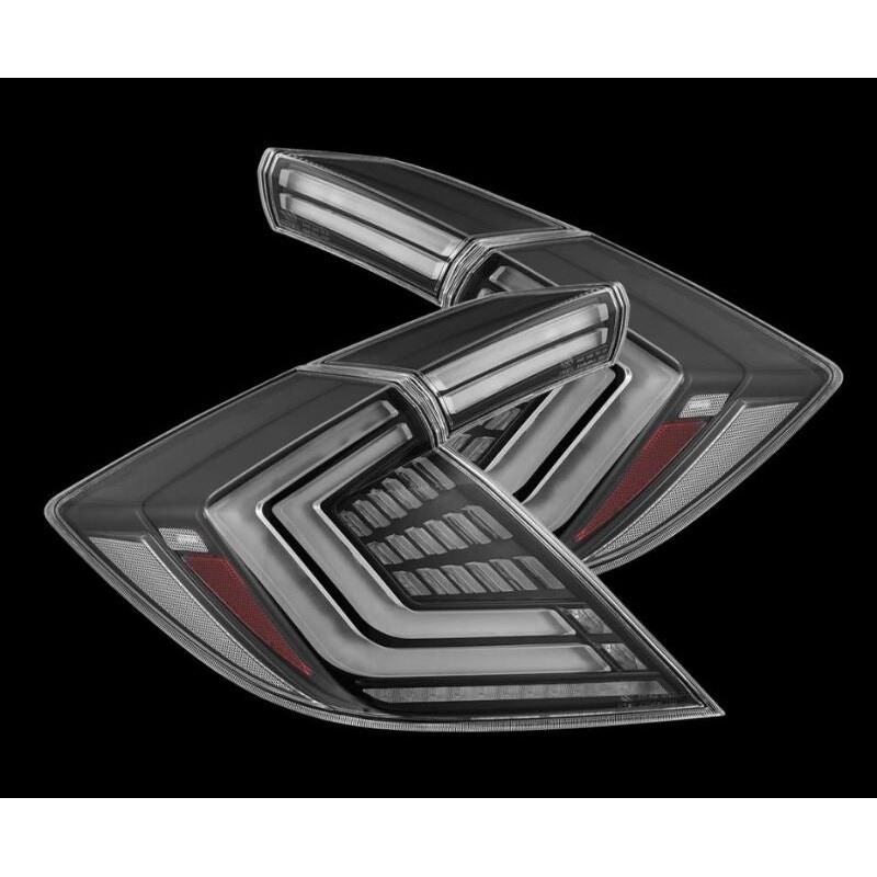 AlphaRex 16-21 Honda Civic Hatchback / Type-R FK8 Nova-Series LED Tail Lights (Pair) – Black