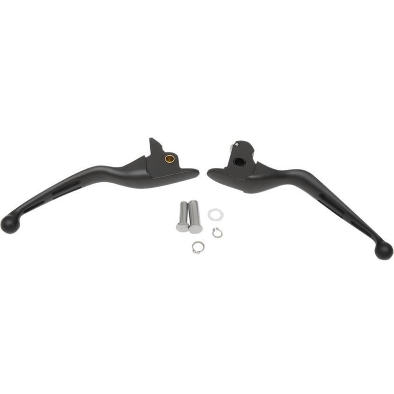 Drag Specialties Slotted Wide Blade Lever Set – Matte Black 0610-1685