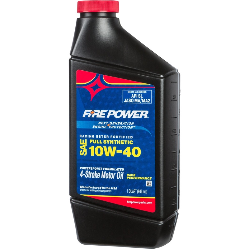 Fire Power Racing Ester Fortified Full Synthetic Motor Oil – 10w40 – 1qt. 196984