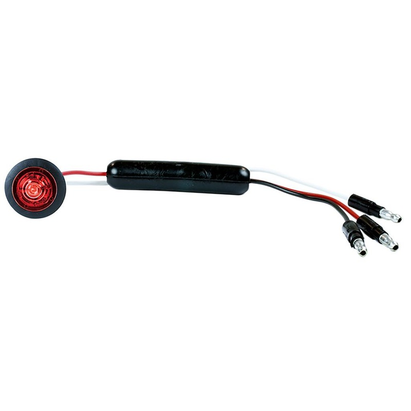 Grote Micronova LED Marker Dual Intensity Light – Round with Grommet – 1.1in. Wide – Red 49362