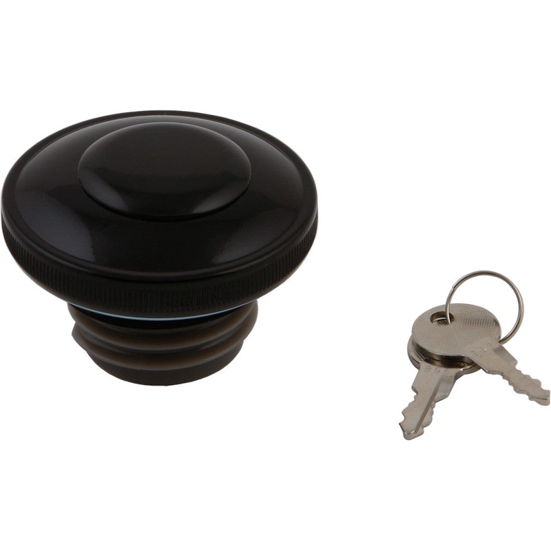 HardDrive Screw in with Lock and Cover Vented Gas Cap – Gloss Black 03-0320AB-A