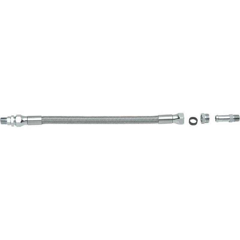 Drag Specialties Universal Stainless Steel Braided Oil Line – 10in. 610