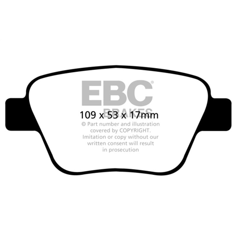 EBC 10-13 Audi A3 2.0 Turbo (Bosch rear caliper) Greenstuff Rear Brake Pads