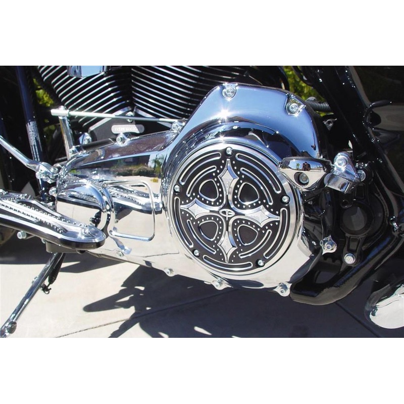 Precision Billet Dark Side Billet Derby Cover – Black DRK-230-BG2-BLK