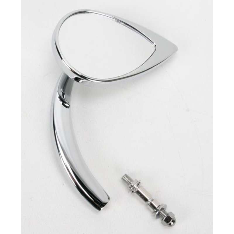 Drag Specialties Tear-Drop Mirror – Chrome, Long-Stem 0640-0387