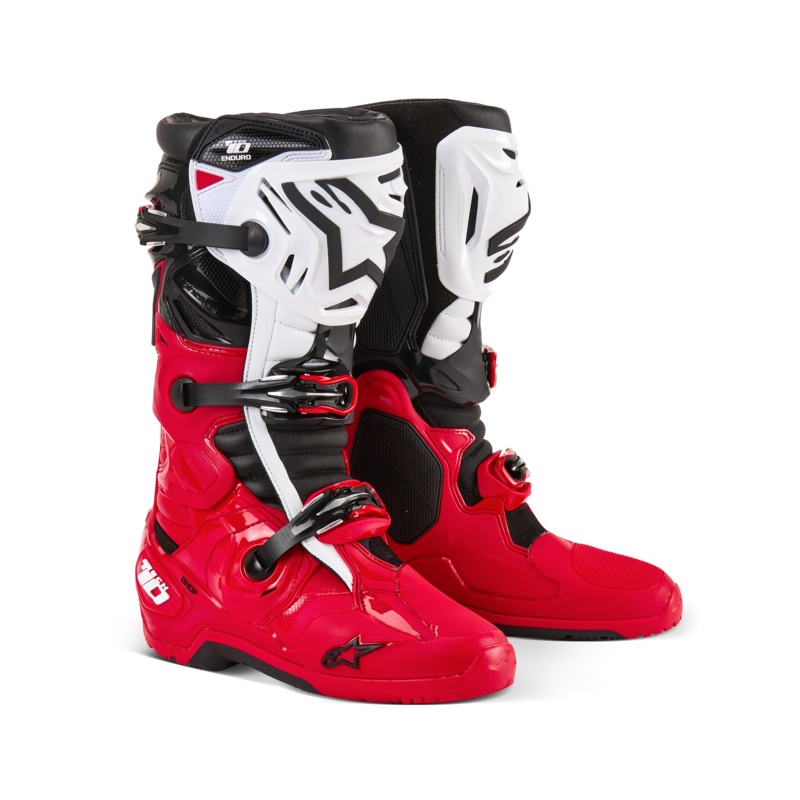 alpine star 482-0003813 Tech 10 Enduro Boots Bright Red/Black/White 13