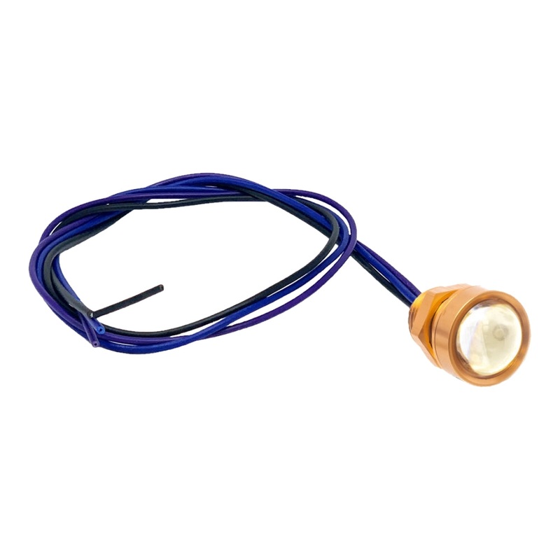 Letric Lighting Co. Royal Flush 9/16in. OD. G2 LED – Gold with Red LED (2 Wire) LLC-RFGS-R