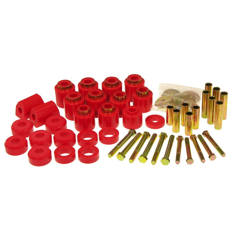 Prothane 87-96 Jeep YJ 1in Lift Body Mount Kit – Red