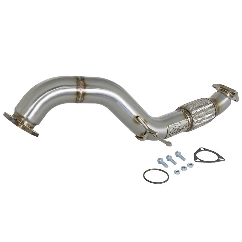 aFe Twisted Steel 3in Rear Down-Pipe/Mid Pipe 2017+ Honda Civic Type R I4 2.0L (t)