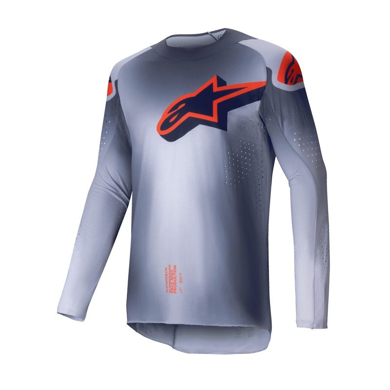 ALPINESTARS 2025 SUPERTECH LIPAN JERSEY – GREY ORANGE FLUO S