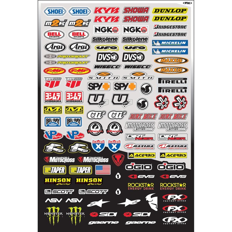 Factory Effex Sponsor Stickers – Micro Kit 10-68014