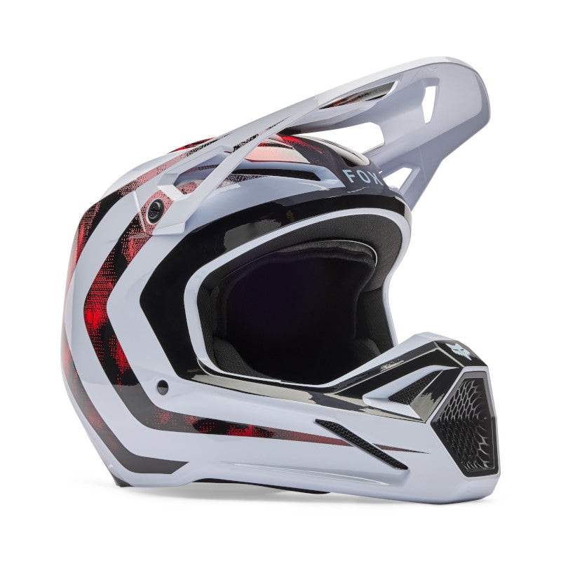 FOX 2026 V1 KAIROS HELMET – WHITE/FLO RED XS