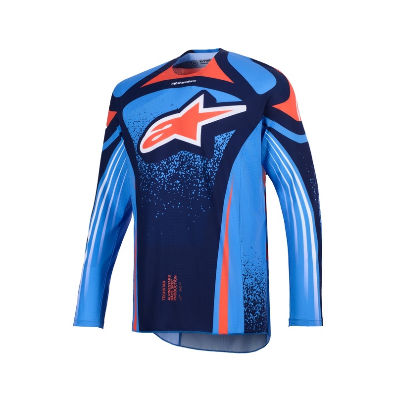 ALPINESTARS 2026 TECHSTAR NOMUR JERSEY – DARK NAVY ORANGE UCLA BLUE S
