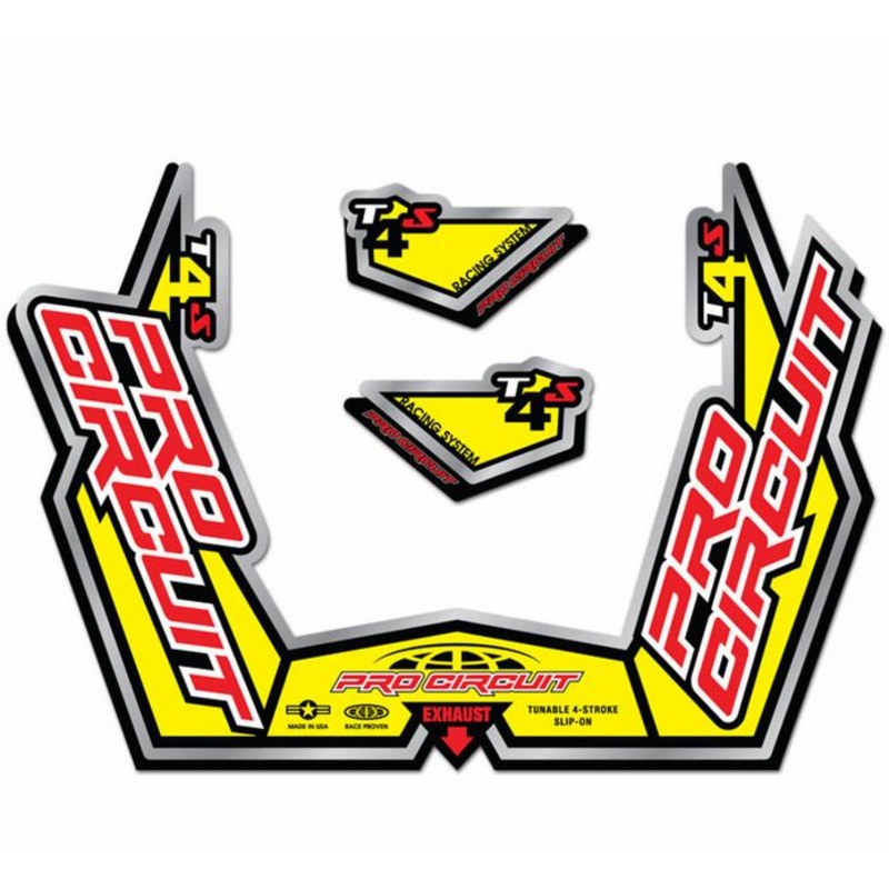 Pro Circuit T-4S Exhaust Decal Kit DC09T4S
