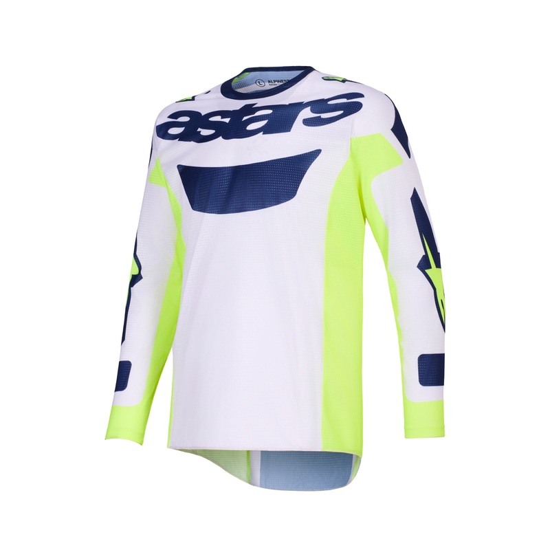 ALPINESTARS 2026 RACER AIR RIWAY JERSEY – LIGHT GREY YELLOW FLUO BLUE S