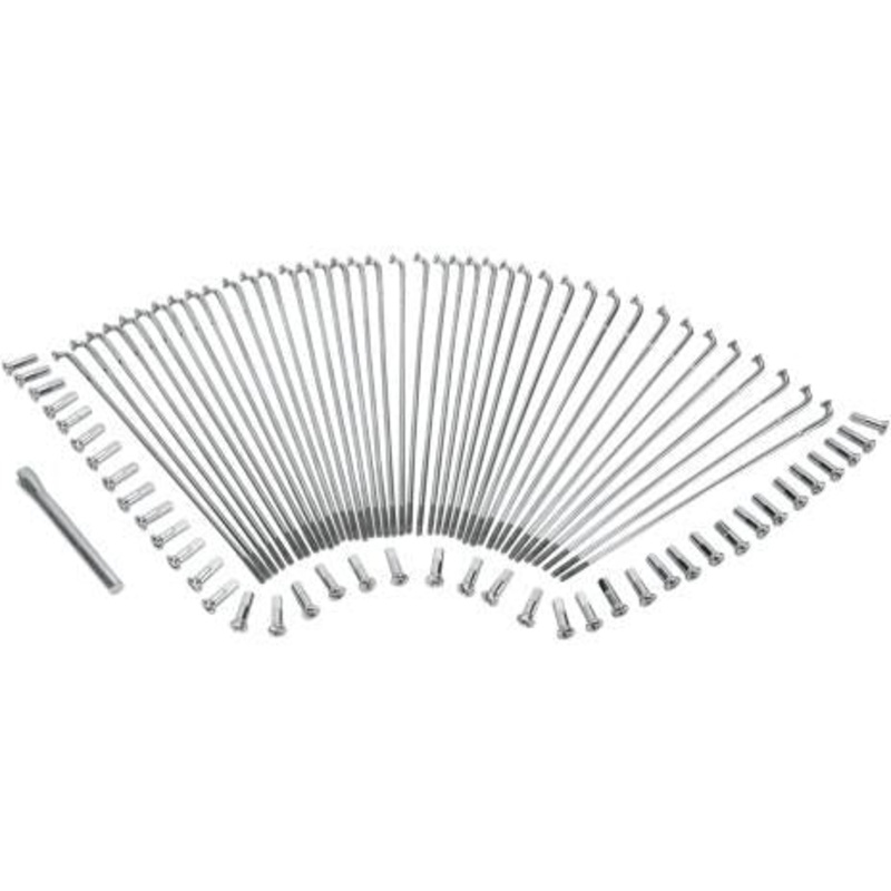 Drag Specialties Chrome 8.25in. Spoke Set  for Drop Center 19in. Rim 16-0503-BC629