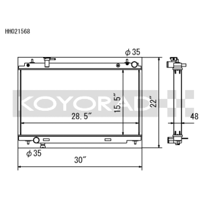 Koyo 03-06 Nissan 350Z 3.5L V6 Radiator