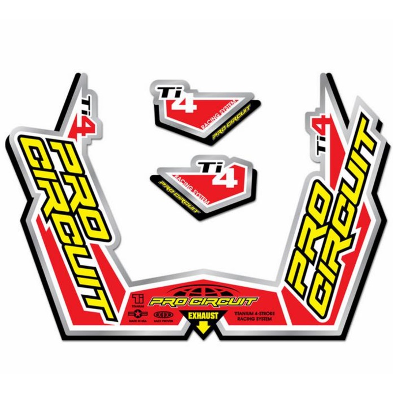 Pro Circuit Ti-4 Exhaust Decal Kit DC09TI4GP