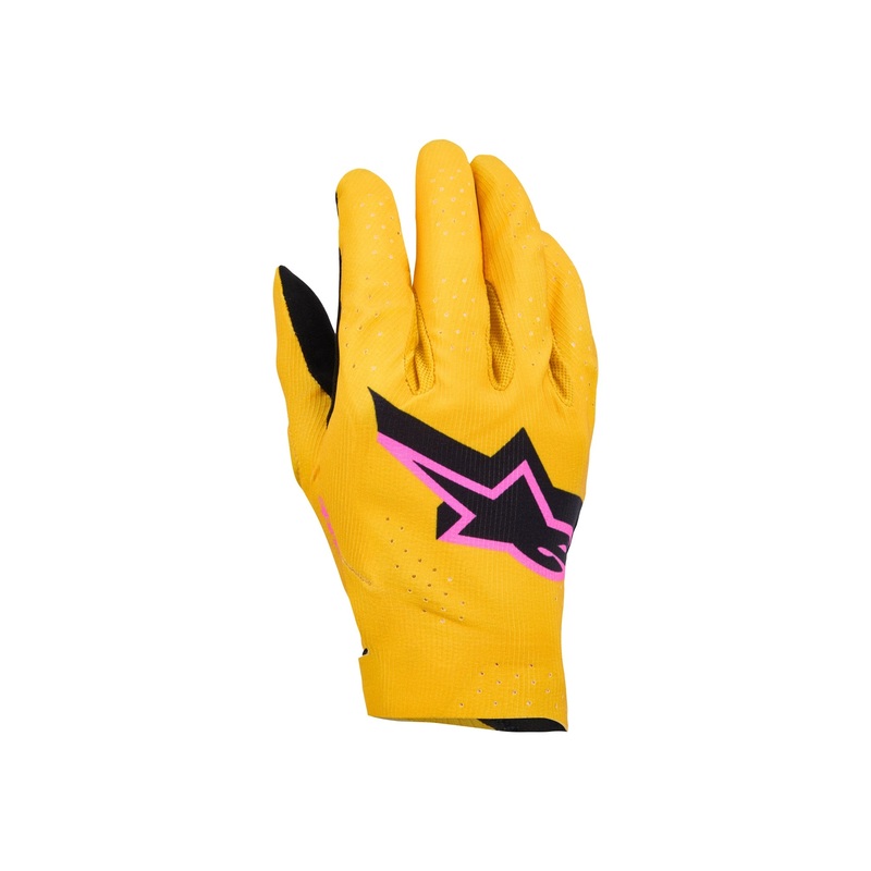 ALPINESTARS SUPERTECH MX GLOVES – GOLD BLACK FLUO PINK S