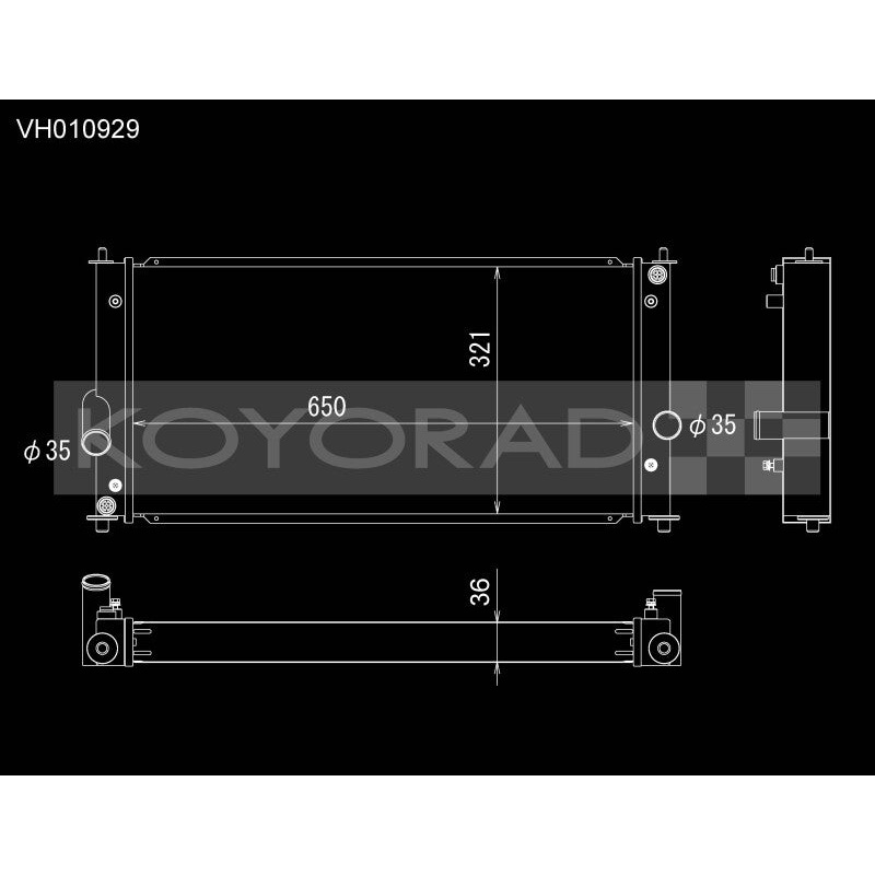 Koyo 00-05 Toyota MR2 Spyder 1.8L I4 MT (Manual Transmission) All-Aluminum Radiator