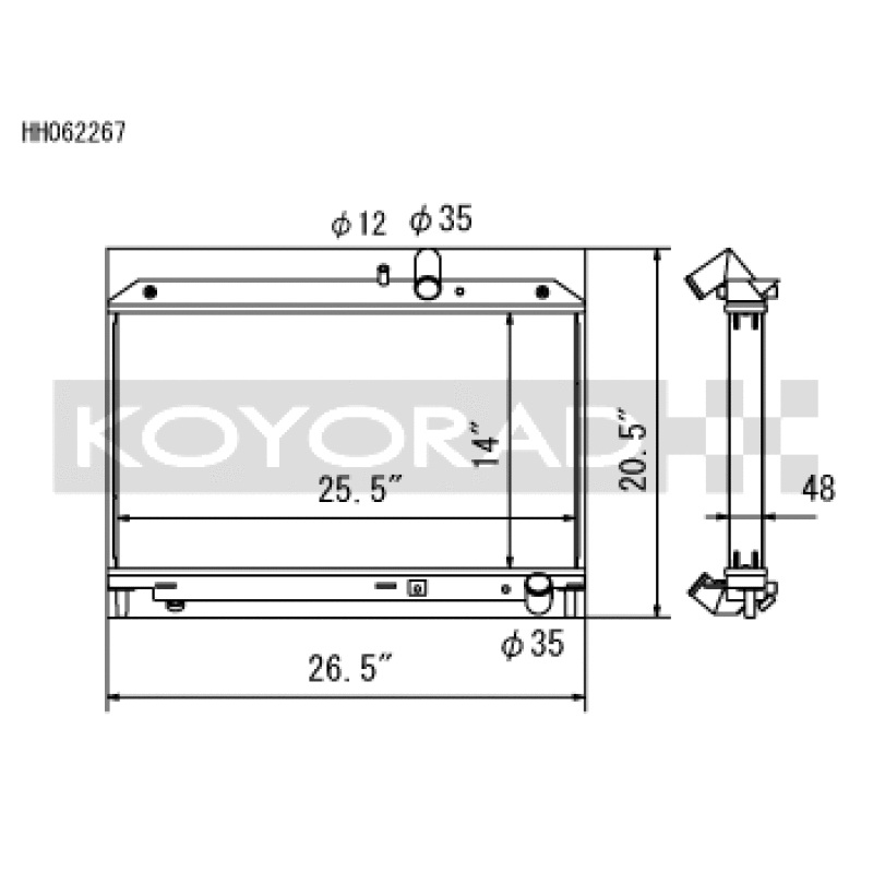 Koyo 09-11 Mazda RX-8 1.3L (MT) Radiator