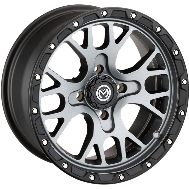 Moose Utility 545X Wheel – 14×7 – 4+3 Offset – 4/156 – Gray/Satin Black 0230-0965