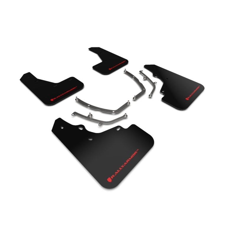 Rally Armor 19-25 Mazda3 Hatchback Black UR Mud Flap w/Red Logo