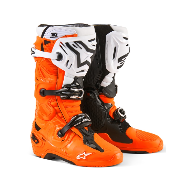 alpine star 482-0003914 Tech 10 Enduro Boots Orange Fluo/Black/White 14