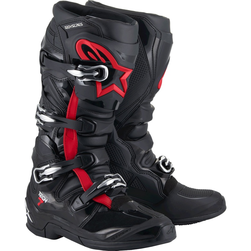 alpine star 482-0004110 Tech 7 Boots Black/Red Fluo 10