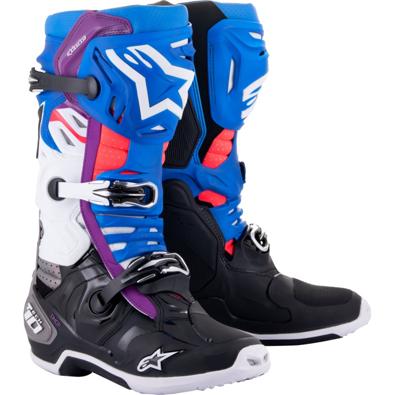 alpine star 482-12614 Tech 10 Supervented Boots Blk/Enamel Blu/Pur/Wht Sz 14