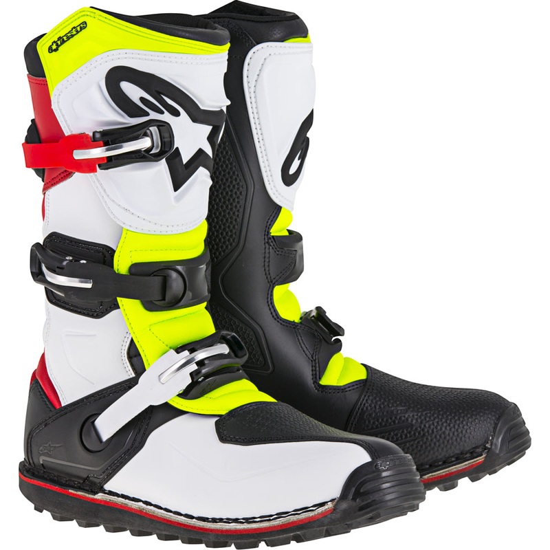 alpine star 482-43606 Tech-T Boots White/Red/Yellow/Black Sz 06