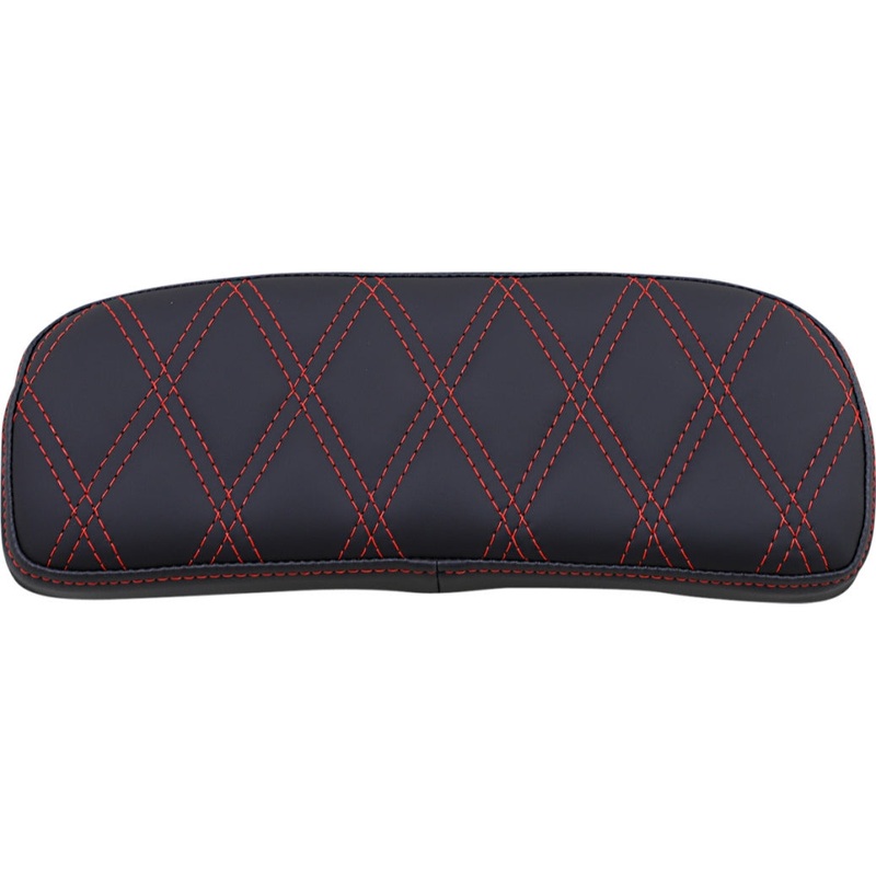 Drag Specialties Chopped Tour-Pak Backrest Pads – Double Diamond – Red Stitch 0822-0434