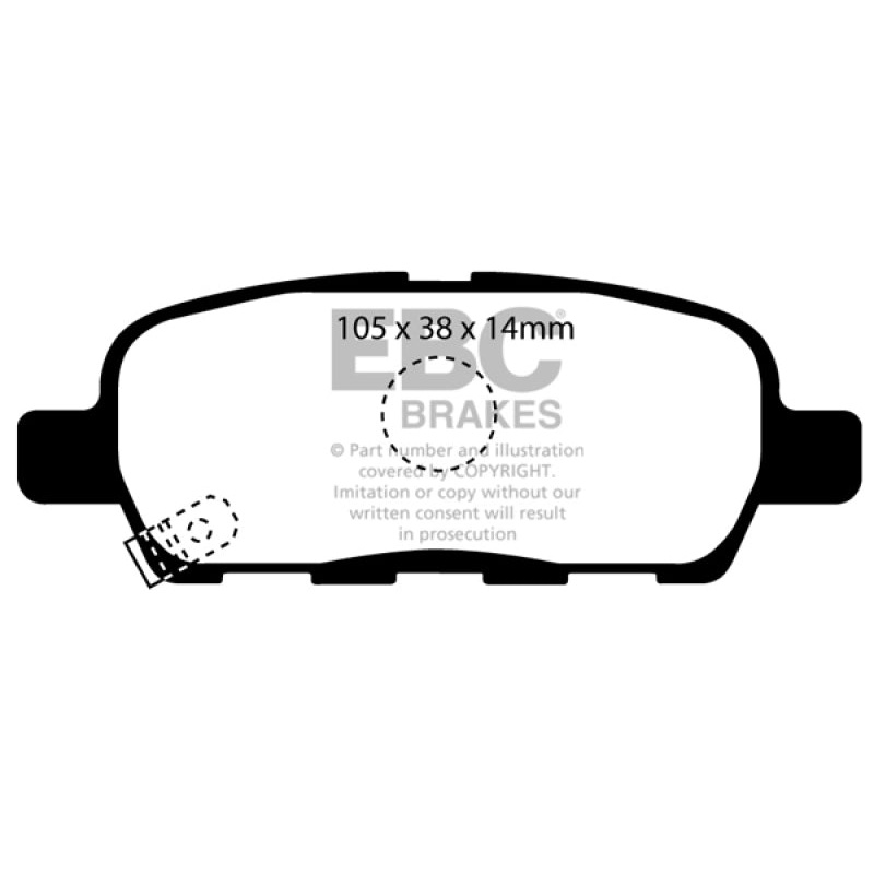 EBC 08-13 Infiniti EX35 3.5 Yellowstuff Rear Brake Pads