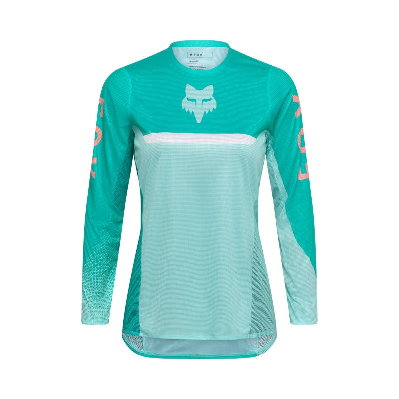 FOX 2026 WOMENS FLEXAIR FRACTURE JERSEY – AQUA XS