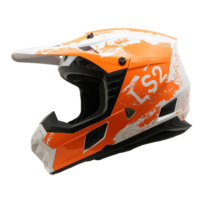LS2 MX706 COZ HYDE HELMET – ORANGE/WHITE XS