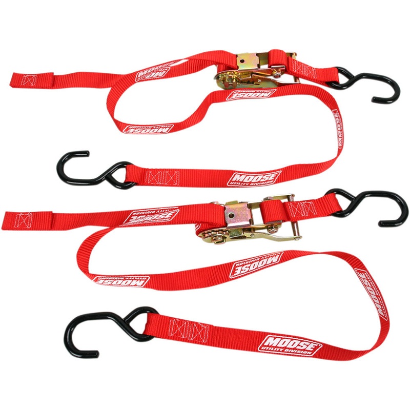 Moose Utility Heavy-Duty Ratchet Tie-Down – 1in. – Red 3920-0298