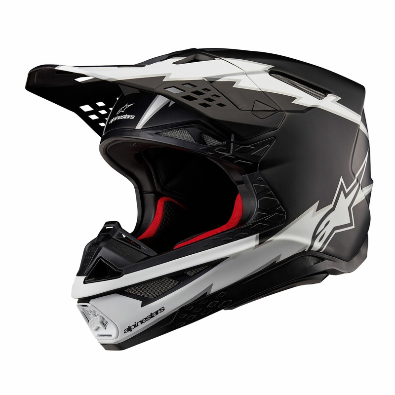 alpine star 482-9043XS Supertech S-M10 Ampress Helmet Black/White Matt Xs