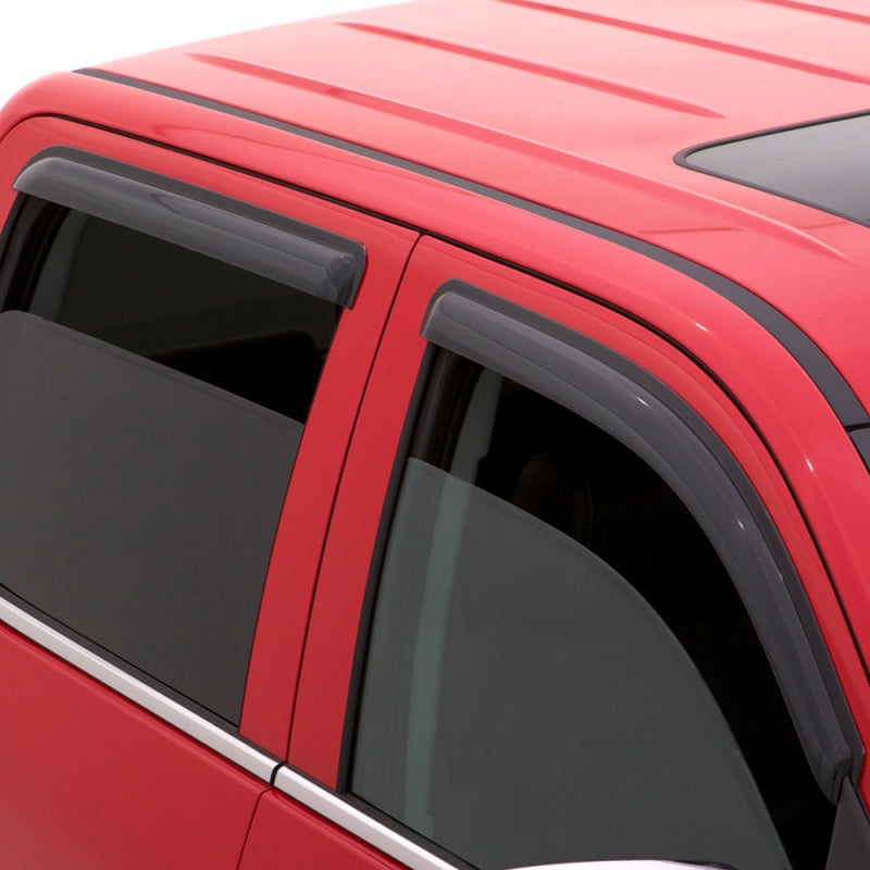 AVS 16-18 Nissan Titan XD Crew Cab Ventvisor Outside Mount Window Deflectors 4pc – Smoke