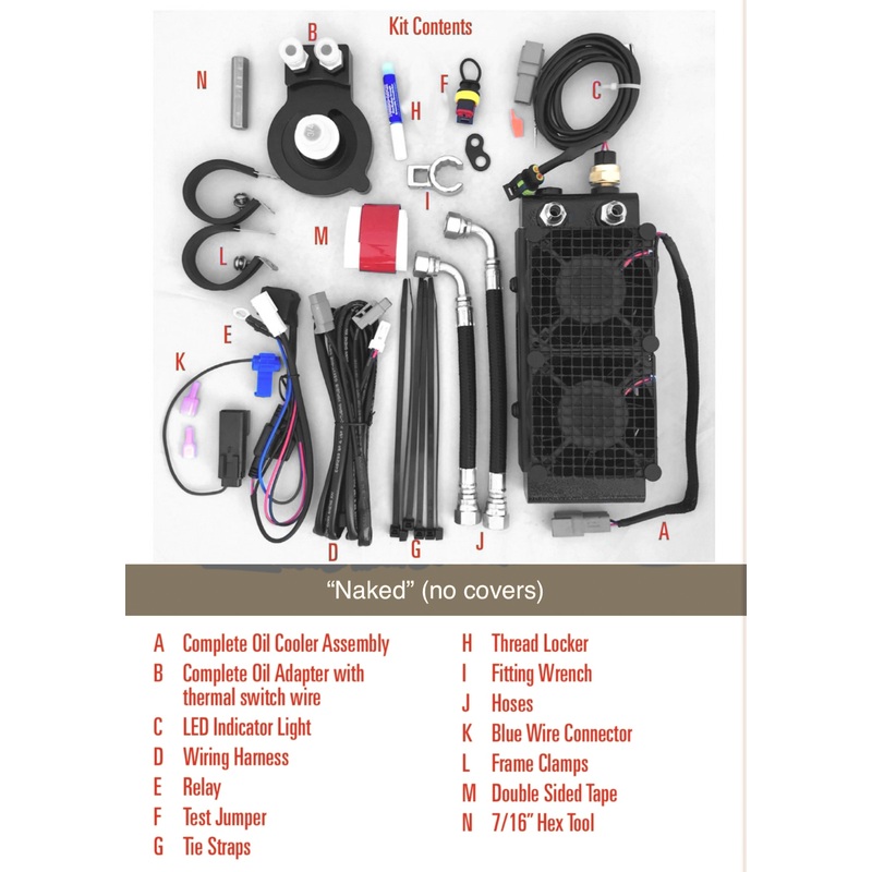 Ultra Cool 56-7211 Naked Oil Cooler M8 `17-23