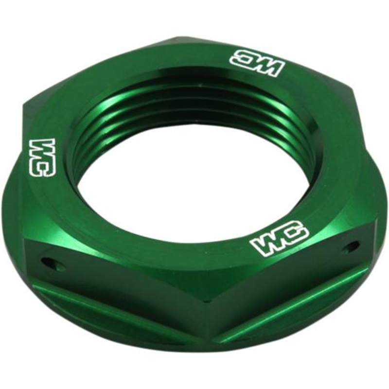 Works Connection Steering Stem Nut – Green 24-338