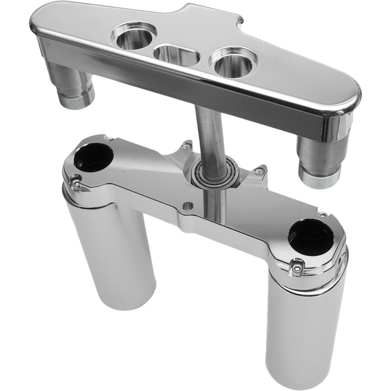 Hawg Halters Inc 750-04206 4 Deg Raked Tripple Trees 41mm Chrome Custom