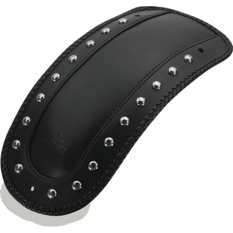 Mustang 00-17 Harley Softail FLSTS, FLSTN, FLSTC w/Stud Plate Fender Bib w/Studs – Black