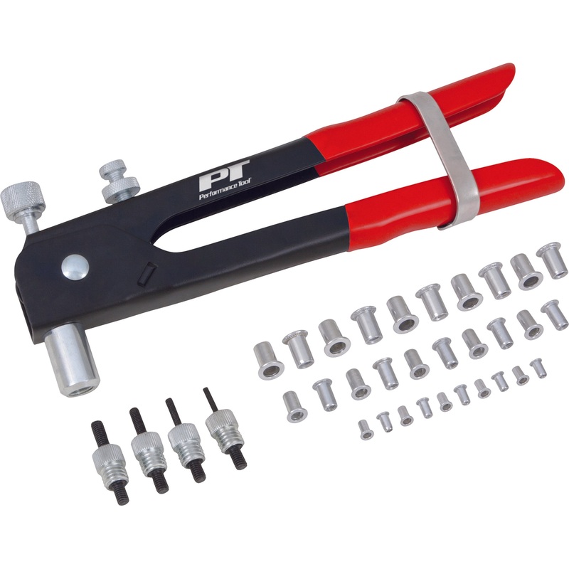 Performance Tools Threaded Insert Rivet Tool Kit – SAE – 45 Piece W2006