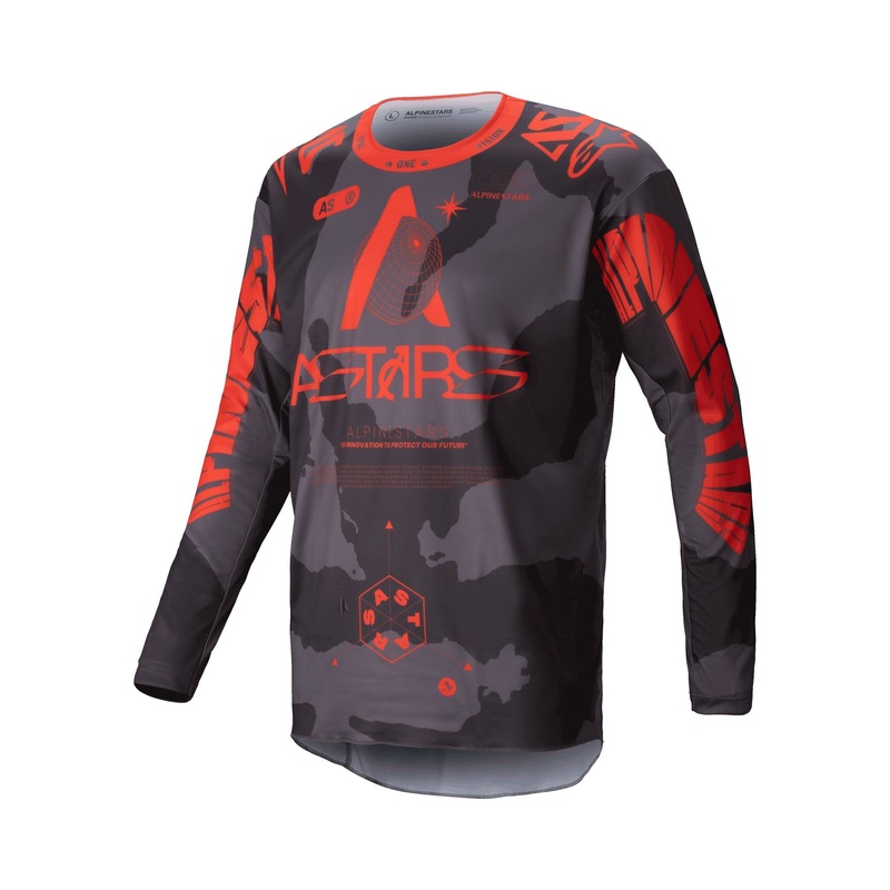 ALPINESTARS 2025 RACER HOLLOW  JERSEY – GREY CAMO ORANGE FLUO S