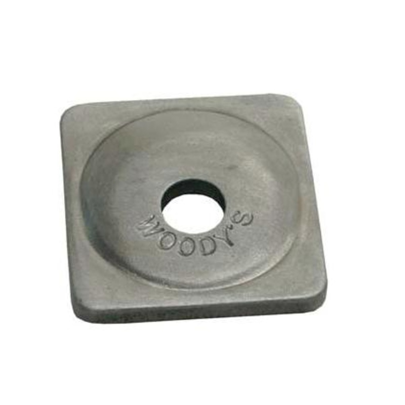 Woodys Square Grand Digger Aluminum Support Plates – 5/16in. – Natural (48pk.) ASG-3775-48