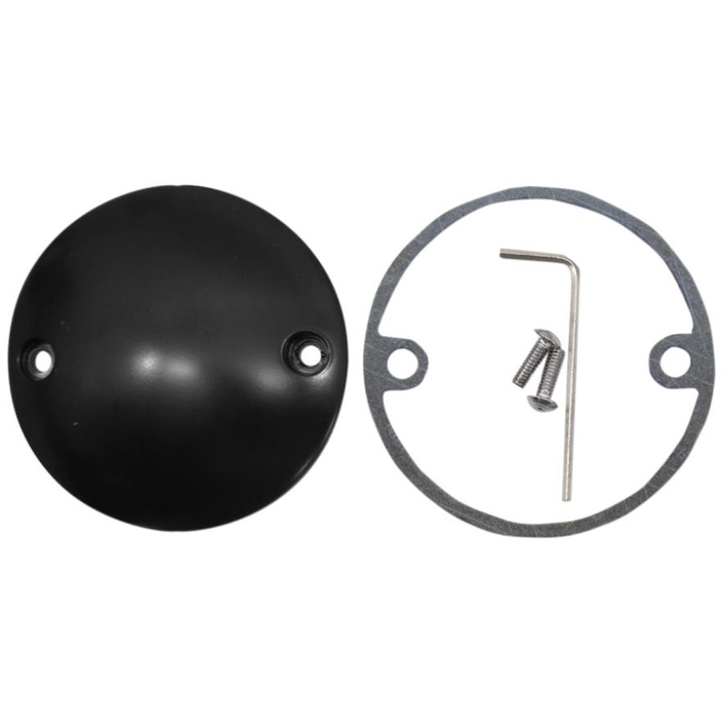 Drag Specialties Chrome Spherical Radius Points Cover – Flat Black 30-0152KSB