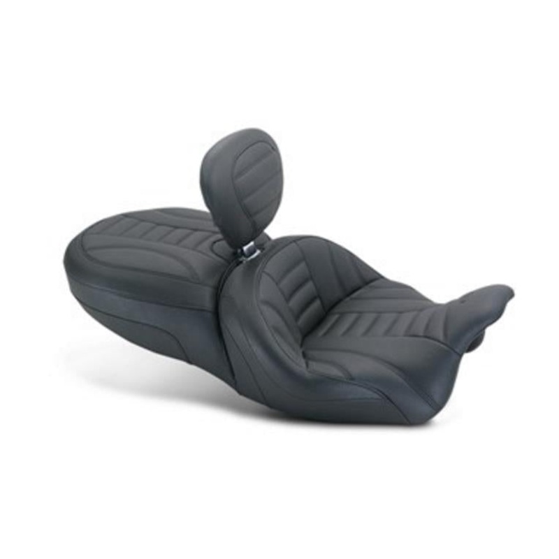 Mustang One-Piece Vintage Touring Seat with Driver Backrest 79592